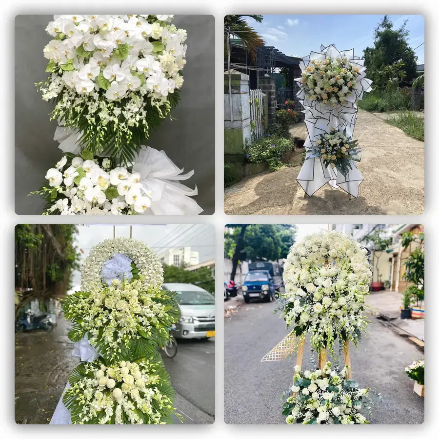 Mẫu hoa đám tang tham khảo ở Thành phố Cao Lãnh