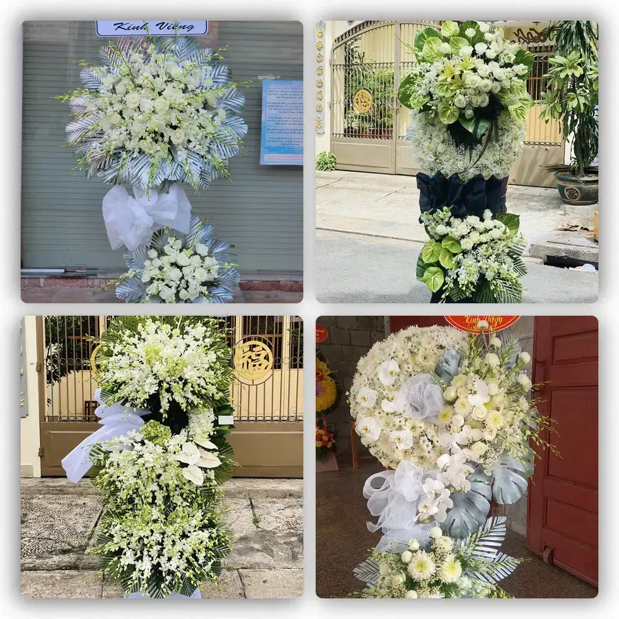 Mẫu hoa đám tang tham khảo ở Thành phố Đồng Xoài