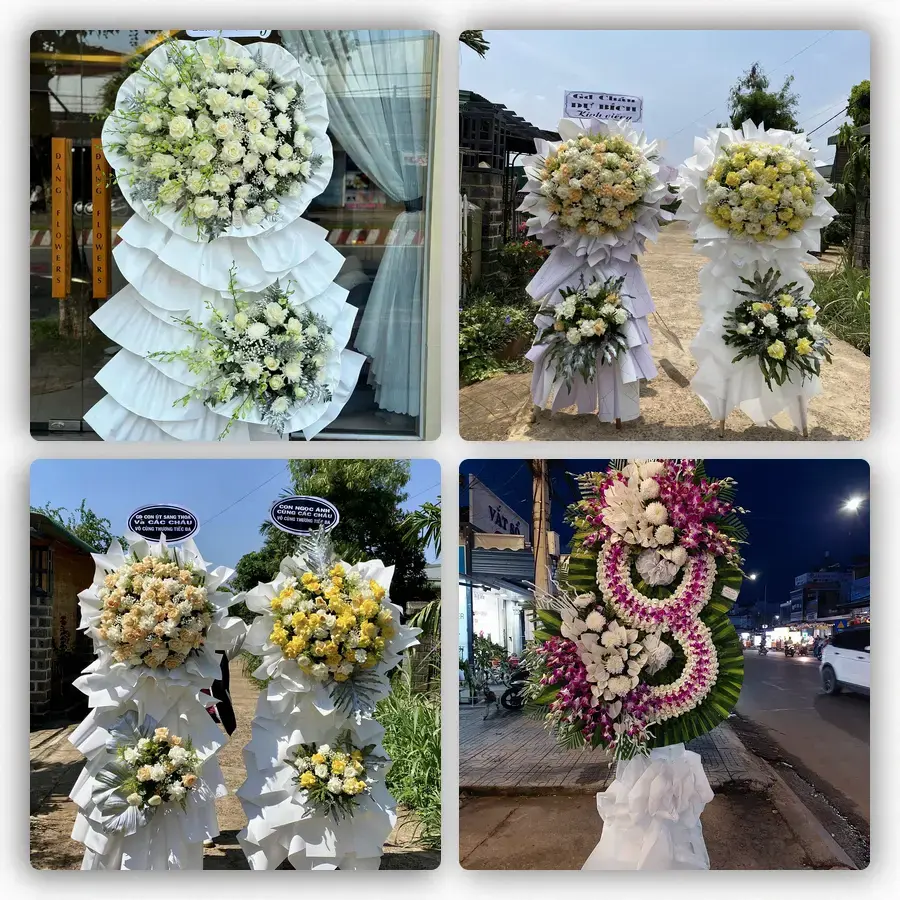 Mẫu hoa đám tang tham khảo ở Thành phố Gia Nghĩa