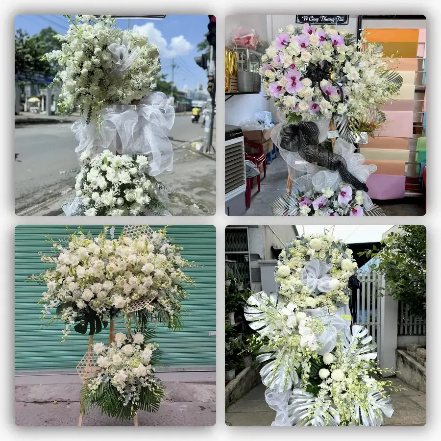 Mẫu hoa đám tang tham khảo ở Thành phố Hòa Bình