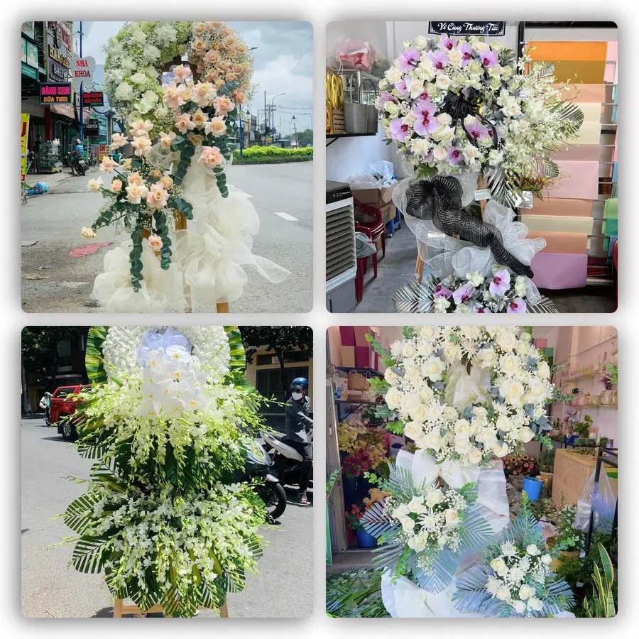 Mẫu hoa đám tang tham khảo ở Thành phố Tam Điệp