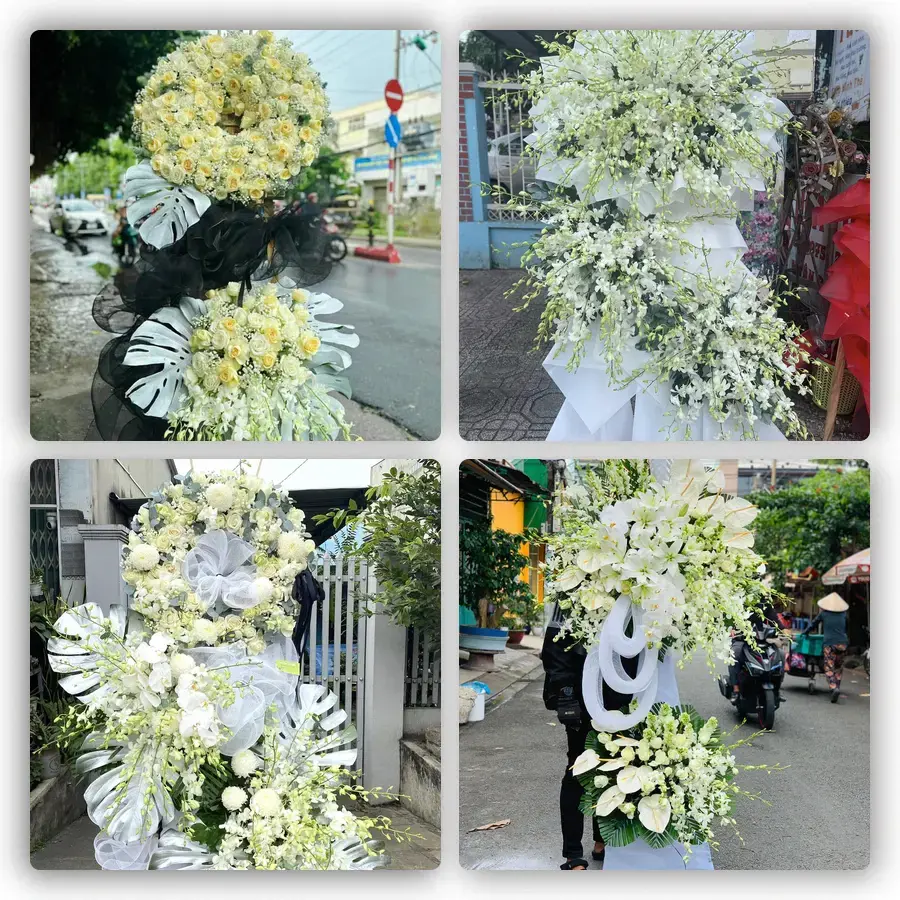 Mẫu hoa đám tang tham khảo ở Thành phố Thái Nguyên