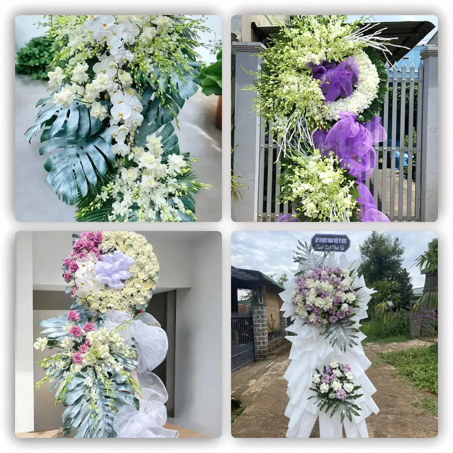 Mẫu hoa đám tang tham khảo ở Thành phố Uông Bí