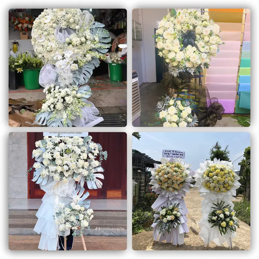 Mẫu hoa đám tang tham khảo ở Thành phố Vũng Tàu