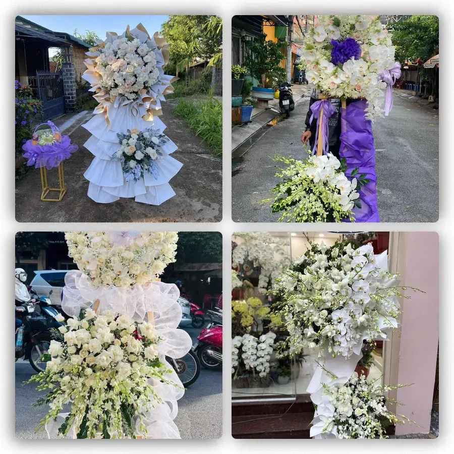 Mẫu hoa đám tang tham khảo ở Vạn Ninh, Khánh Hòa