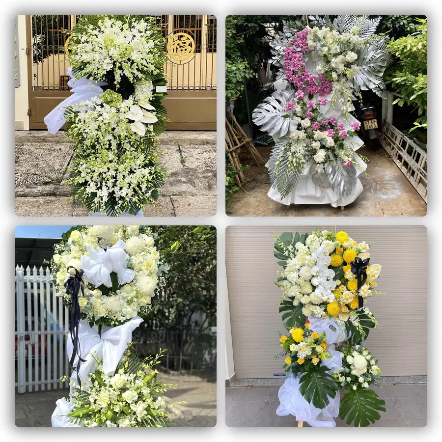 Mẫu hoa đám tang tham khảo ở Xã Bình Chánh, Thành phố Hồ Chí Minh