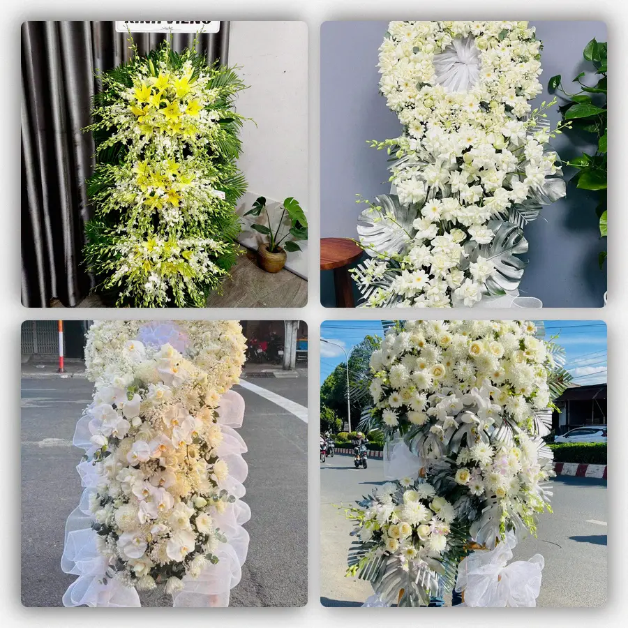 Mẫu hoa đám tang tham khảo ở Xã Hưng Nguyên Nam, Tỉnh Nghệ An