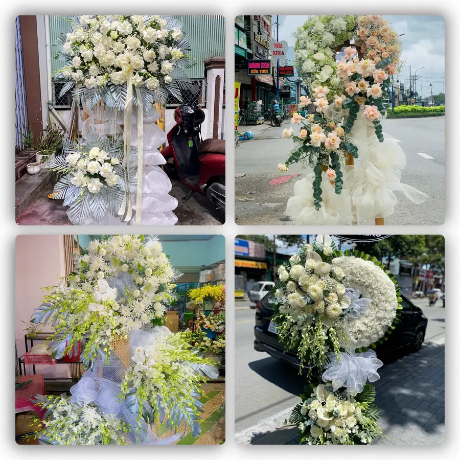 Mẫu hoa đám tang tham khảo ở Xã Long Khánh, Tỉnh Đồng Tháp