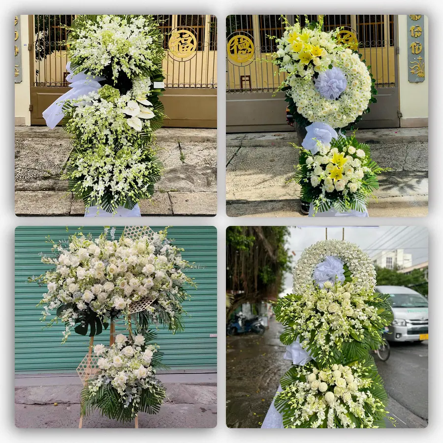 Mẫu hoa đám tang tham khảo ở Xã Phụ Dực, Tỉnh Hưng Yên