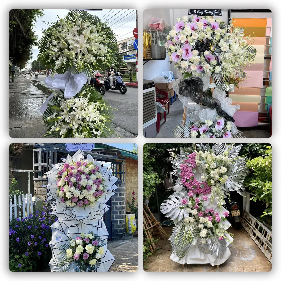 Mẫu hoa đám tang tham khảo ở Xã Phước Mỹ Trung, Tỉnh Vĩnh Long