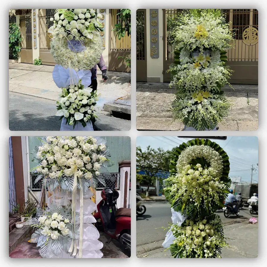 Mẫu hoa đám tang tham khảo ở Xã Quỳnh Anh, Tỉnh Nghệ An