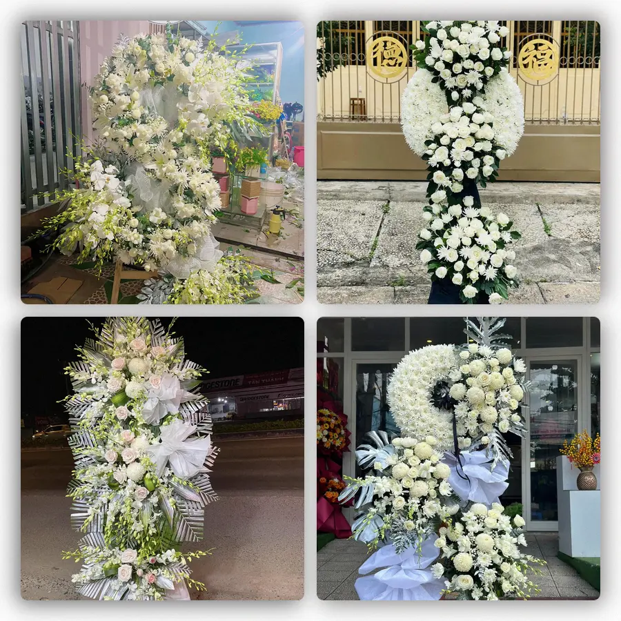 Mẫu hoa đám tang tham khảo ở Xã Vạn Tường, Tỉnh Quảng Ngãi