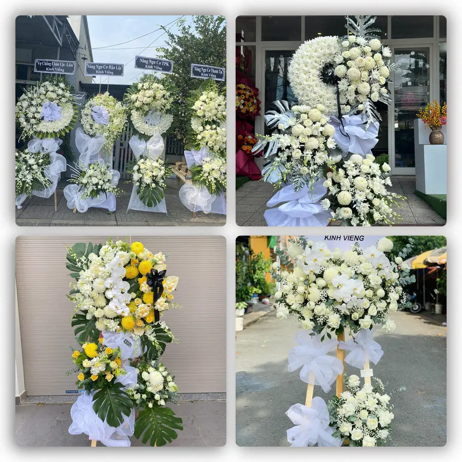 Mẫu hoa đám tang tham khảo ở Ba Tơ, Quảng Ngãi