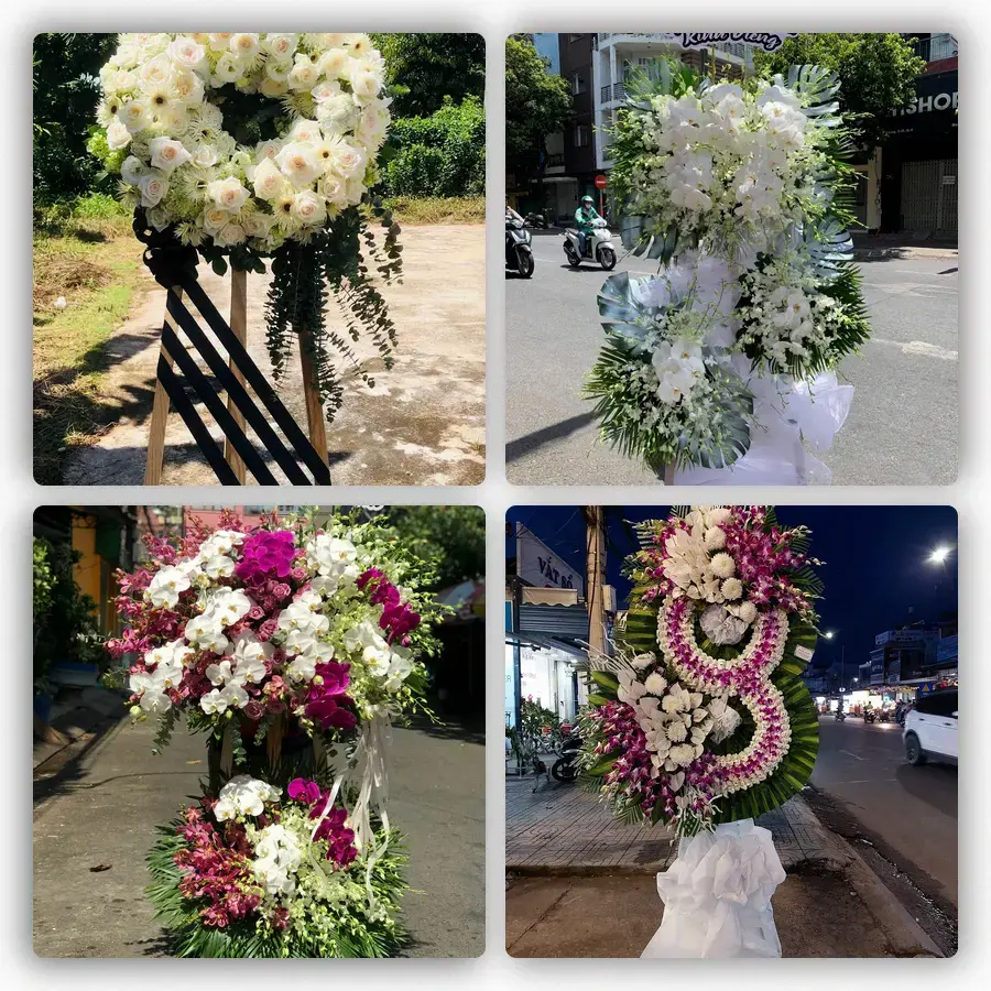 Mẫu hoa đám tang tham khảo ở Bắc Tiên Uyên, Bình Dương