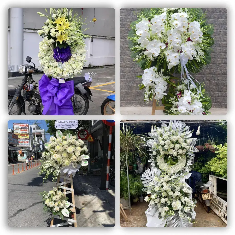 Mẫu hoa đám tang tham khảo ở Cái Rồng, Vân Đồn