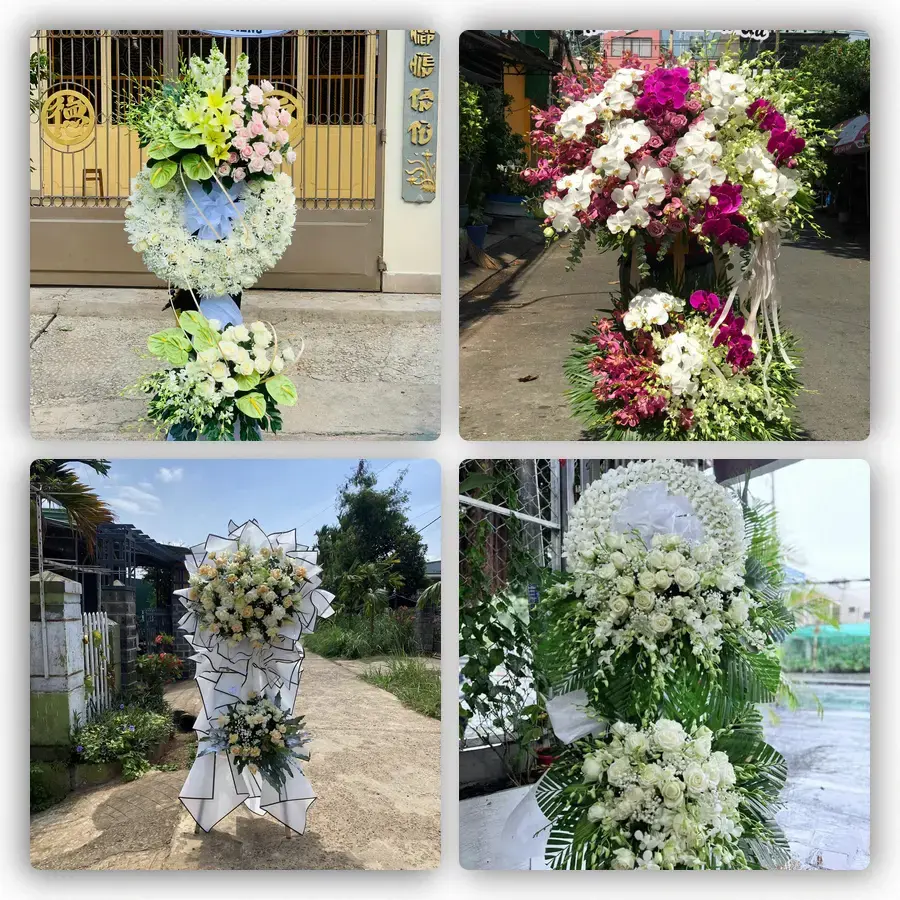 Mẫu hoa đám tang tham khảo ở Cam Đức, Cam Lâm