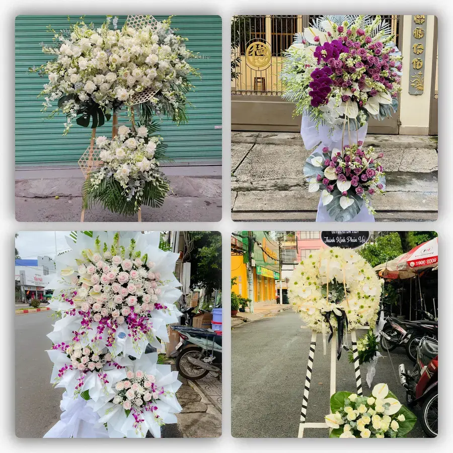 Mẫu hoa đám tang tham khảo ở Châu Đức, Bà Rịa