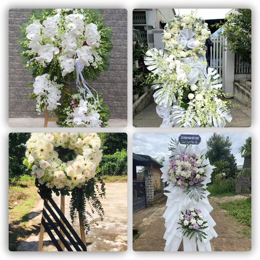 Mẫu hoa đám tang tham khảo ở Chúc Sơn, Chương Mỹ