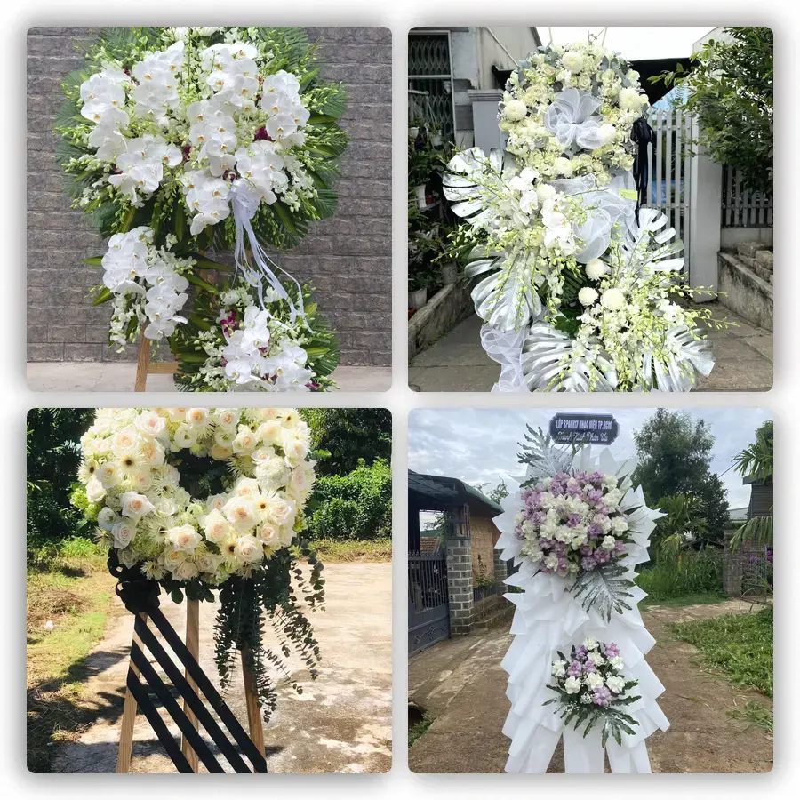 Mẫu hoa đám tang tham khảo ở Chúc Sơn, Chương Mỹ