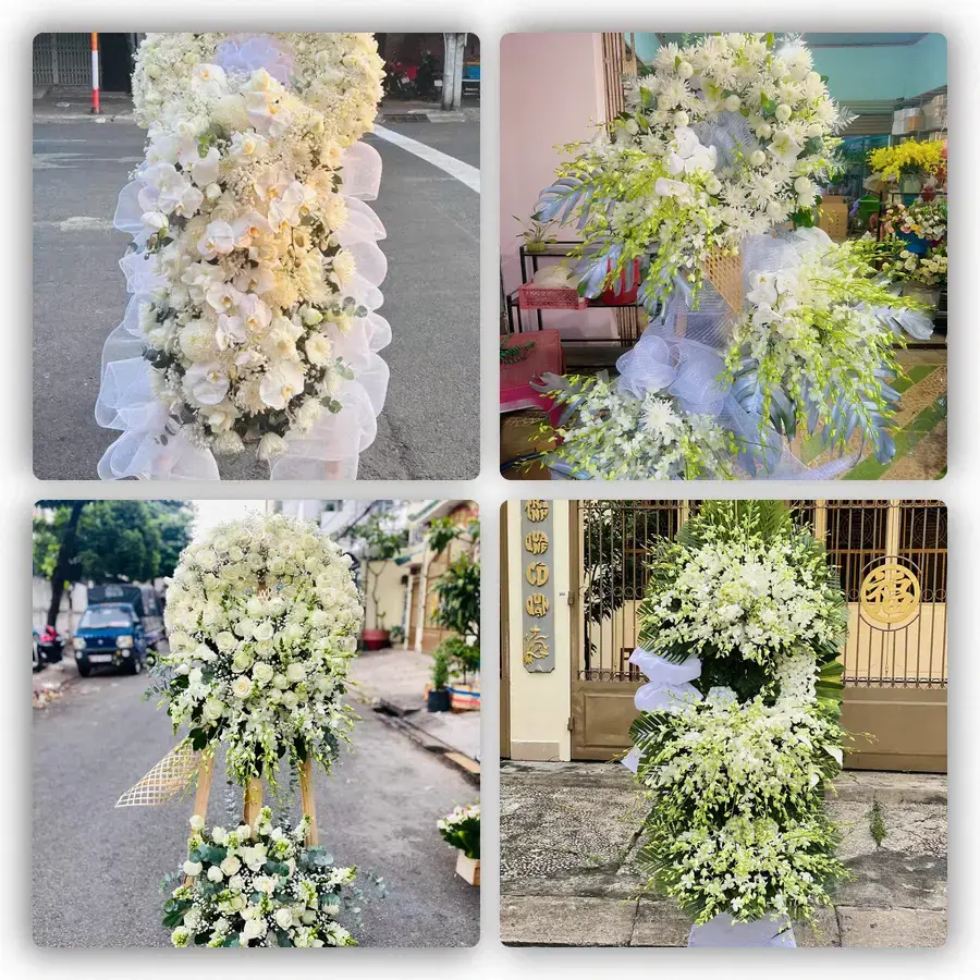 Mẫu hoa đám tang tham khảo ở Cửa Lò, Nghệ An