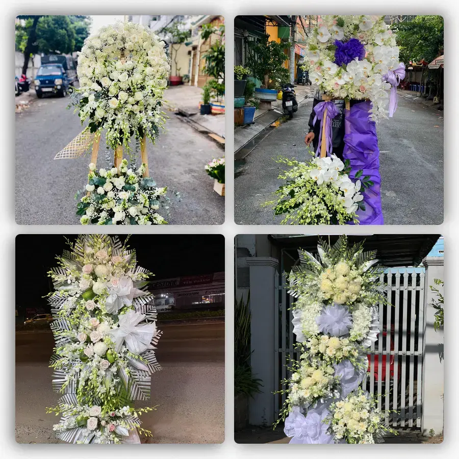 Mẫu hoa đám tang tham khảo ở Diên Khánh, Nha Trang