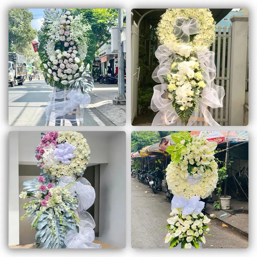 Mẫu hoa đám tang tham khảo ở Gia Lộc, Hải Dương