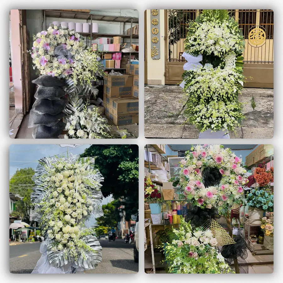 Mẫu hoa đám tang tham khảo ở Hoàng Mai, Nghệ An