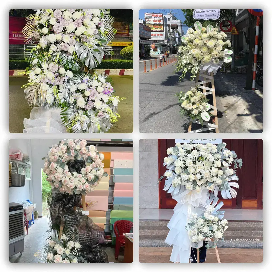 Mẫu hoa đám tang tham khảo ở Hương Sơn, Hà Tĩnh