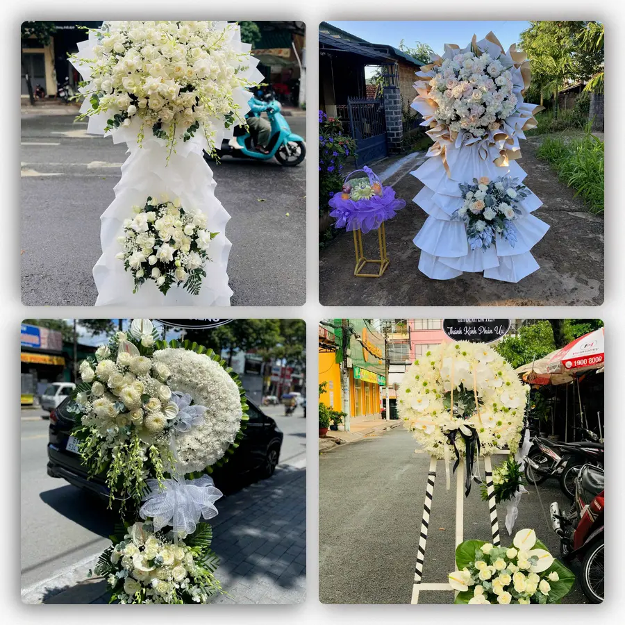 Mẫu hoa đám tang tham khảo ở Hương Trà, Thừa Thiên Huế
