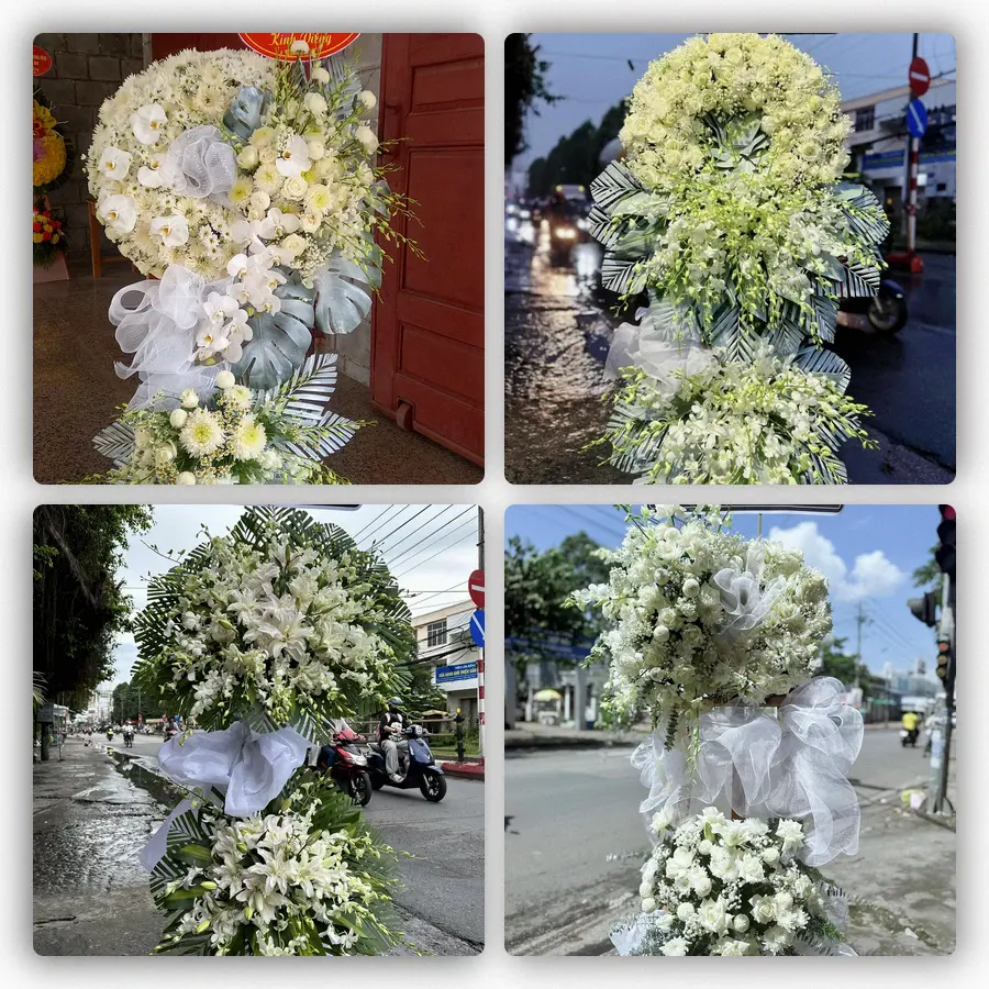 Mẫu hoa đám tang tham khảo ở Kiến Xương, Thái Bình