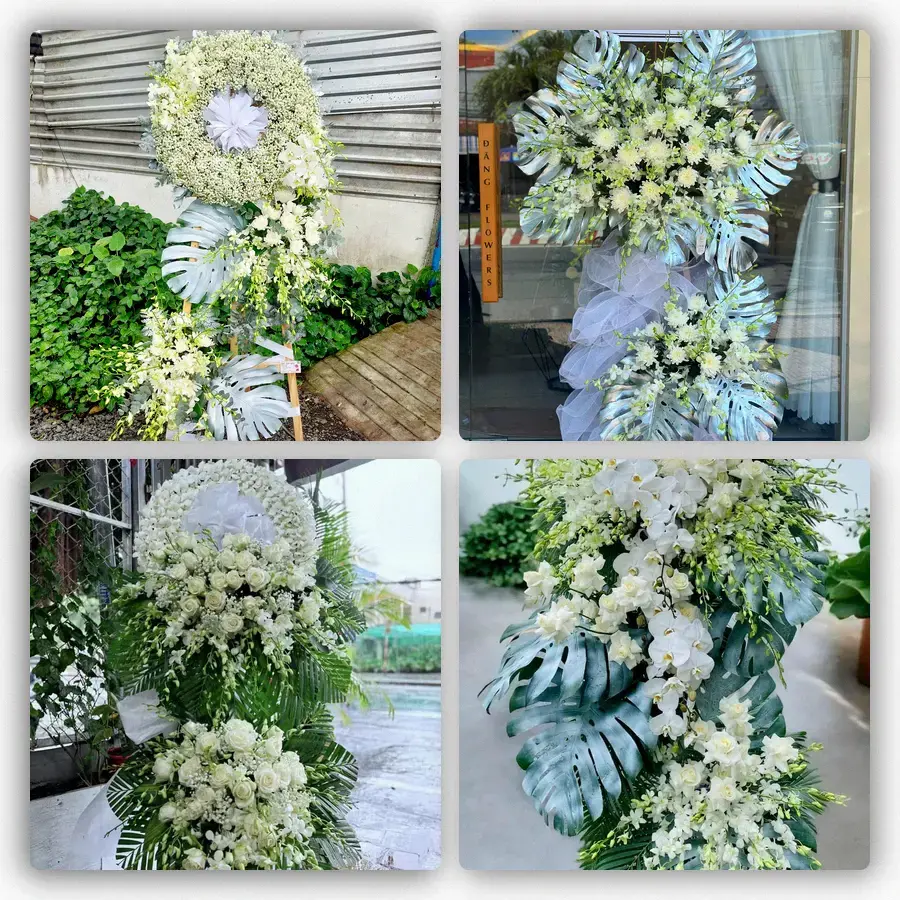Mẫu hoa đám tang tham khảo ở Lạc Thủy, Hòa Bình