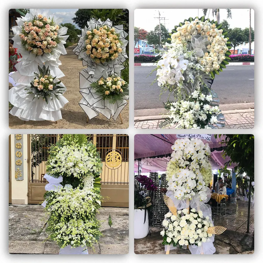 Mẫu hoa đám tang tham khảo ở Mỹ Đức, Hà Nội
