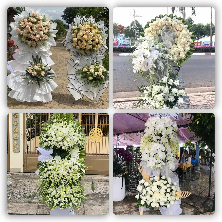 Mẫu hoa đám tang tham khảo ở Mỹ Đức, Hà Nội