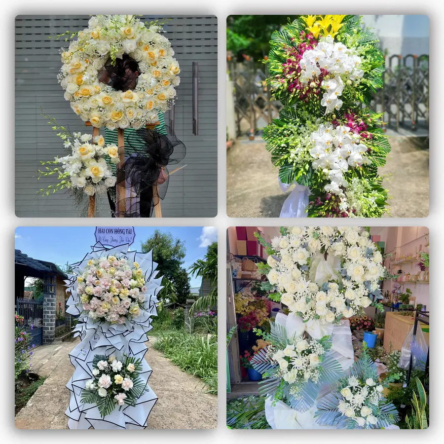 Mẫu hoa đám tang tham khảo ở Nam Đông, Thừa Thiên Huế