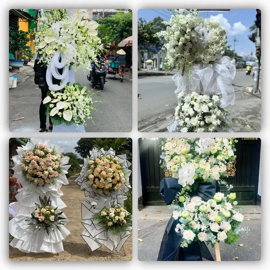 Mẫu hoa đám tang tham khảo ở Nghi Sơn, Thanh Hóa