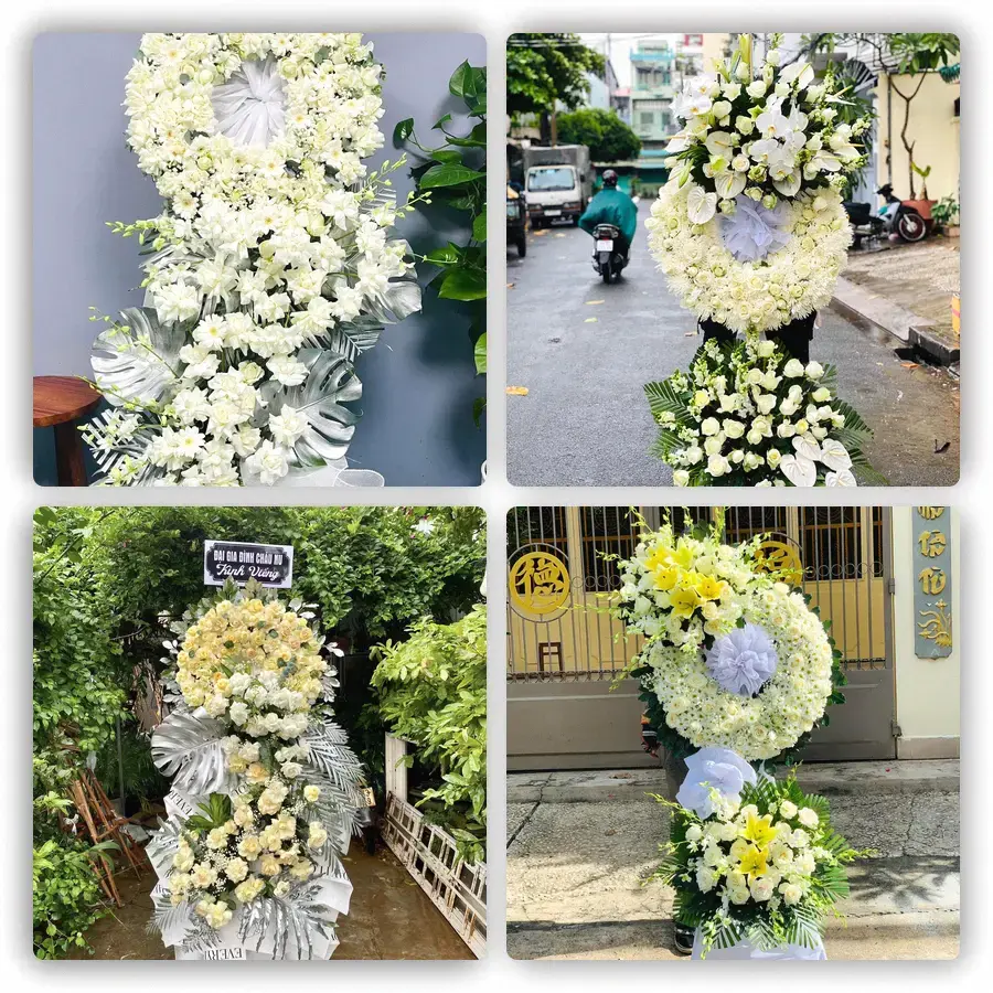 Mẫu hoa đám tang tham khảo ở Nghi Xuân, Hà Tĩnh