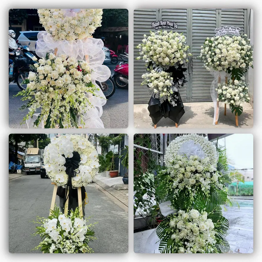 Mẫu hoa đám tang tham khảo ở Ninh Hòa, Khánh Hòa