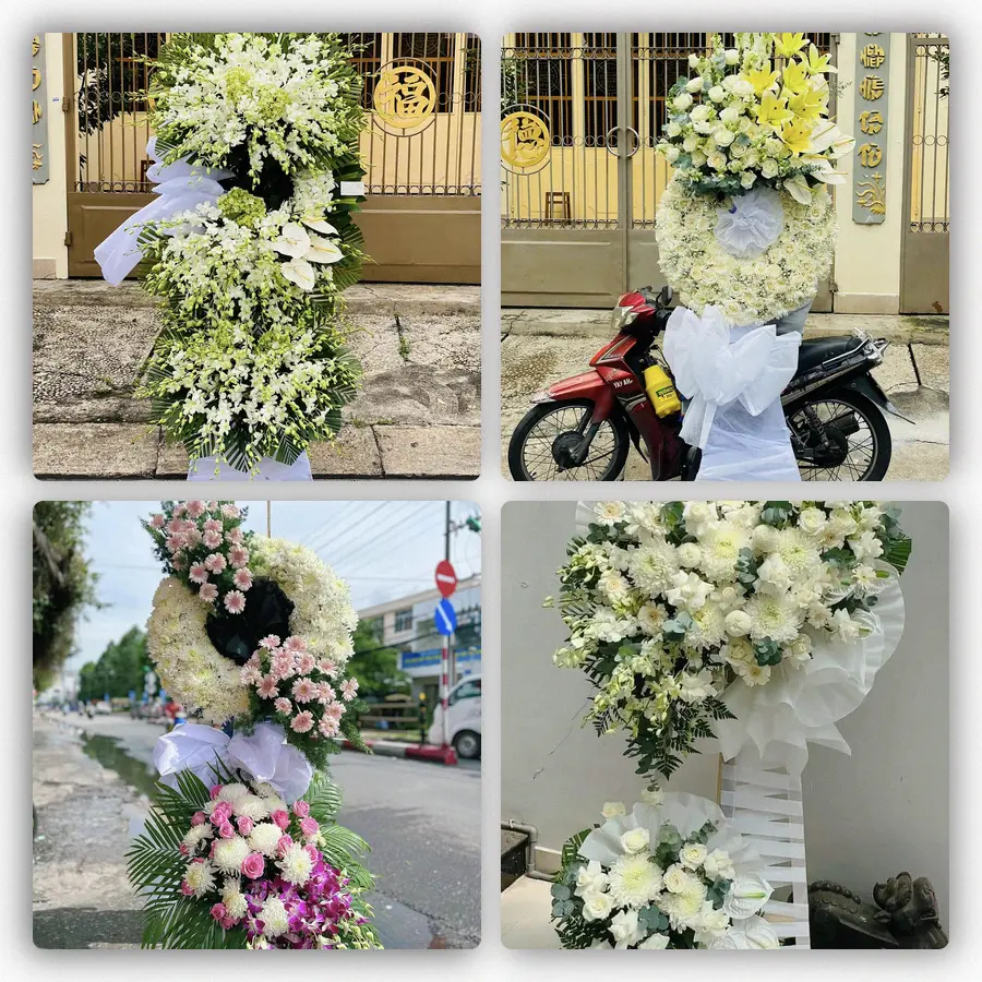 Mẫu hoa đám tang tham khảo ở Phong Nha, Bố Trạch