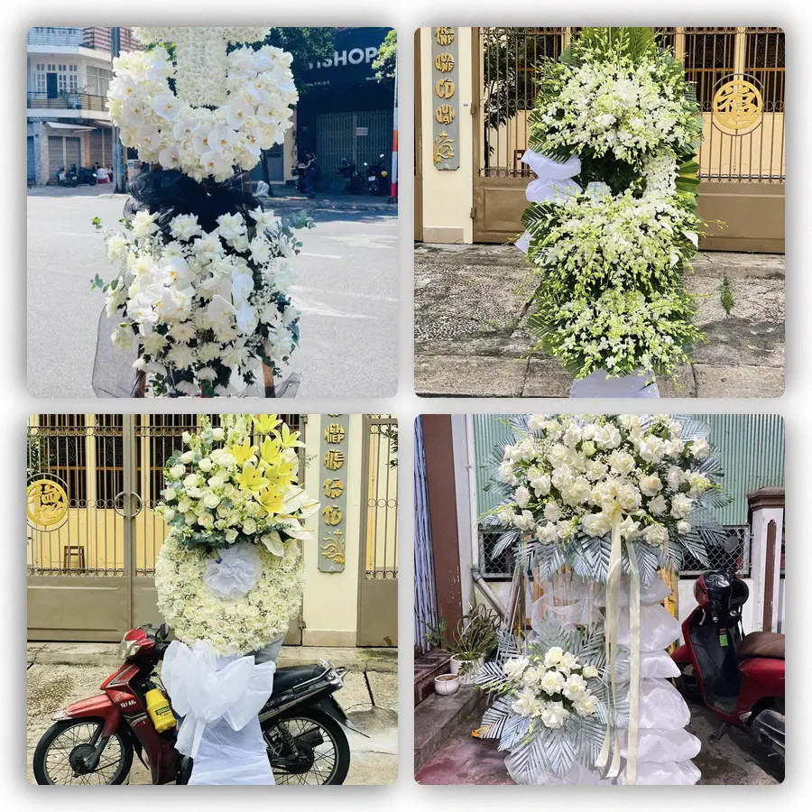 Mẫu hoa đám tang tham khảo ở Phú Riềng, Bình Phước