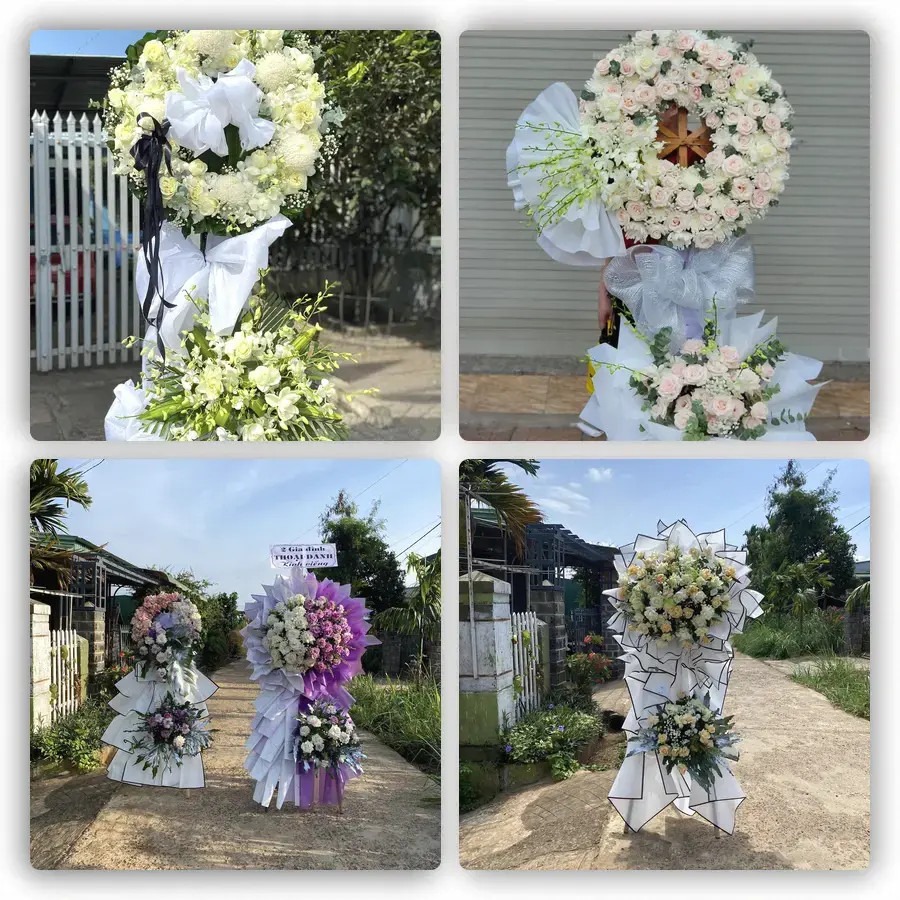 Mẫu hoa đám tang tham khảo ở Phú Xuyên, Hà Nội