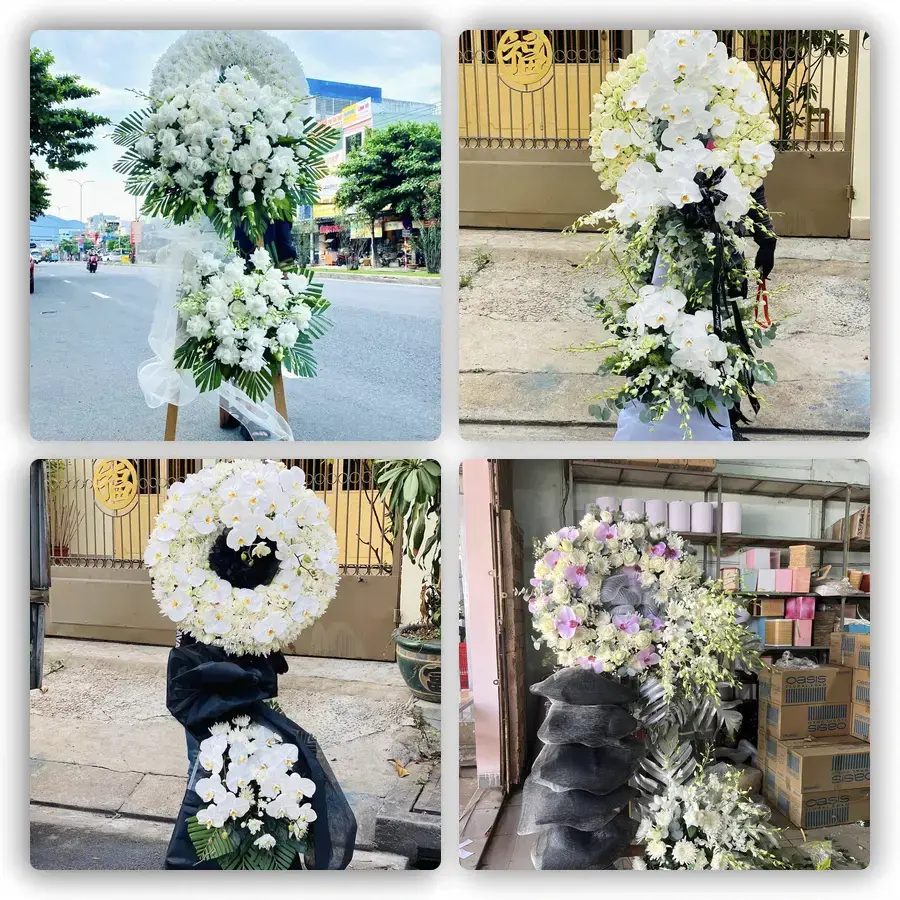 Mẫu hoa đám tang tham khảo ở Phước Long, Bình Phước