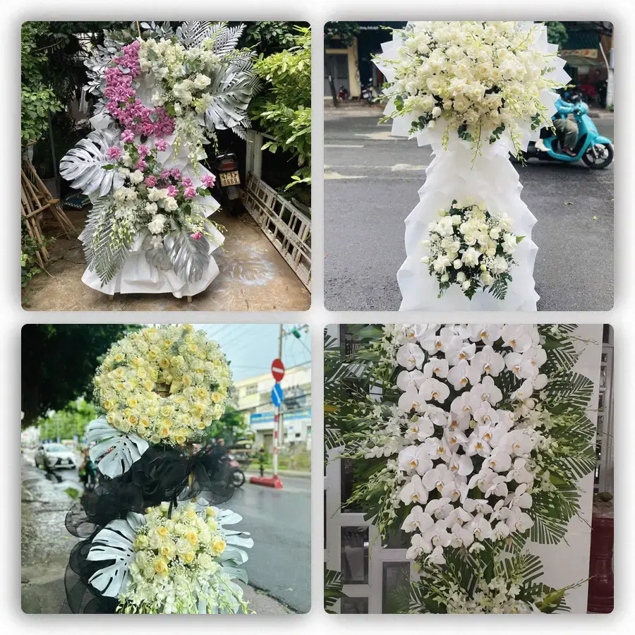 Mẫu hoa đám tang tham khảo ở Phường An Phú Đông, Thành phố Hồ Chí Minh