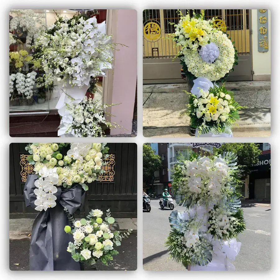 Mẫu hoa đám tang tham khảo ở Phường Bạch Đằng, Thành phố Hải Phòng