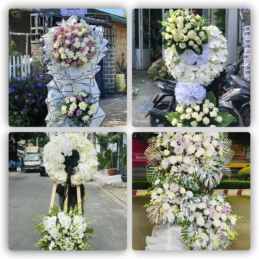 Mẫu hoa đám tang tham khảo ở Phường Bến Thành, Thành phố Hồ Chí Minh