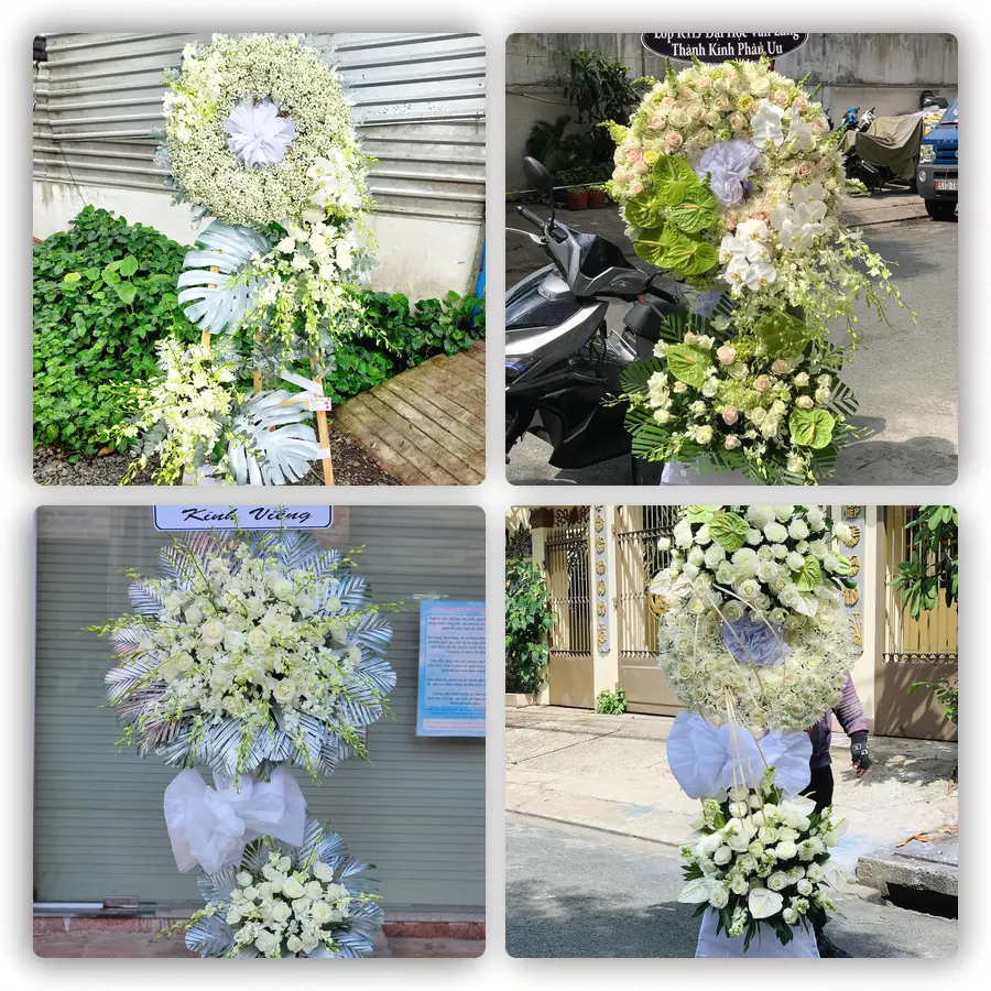 Mẫu hoa đám tang tham khảo ở Phường Bình Tân, Thành phố Hồ Chí Minh