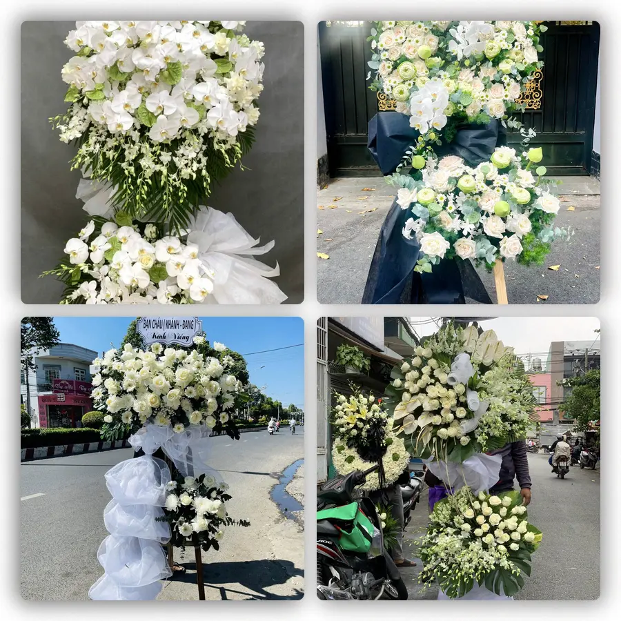 Mẫu hoa đám tang tham khảo ở Phường Buôn Hồ, Tỉnh Đắk Lắk