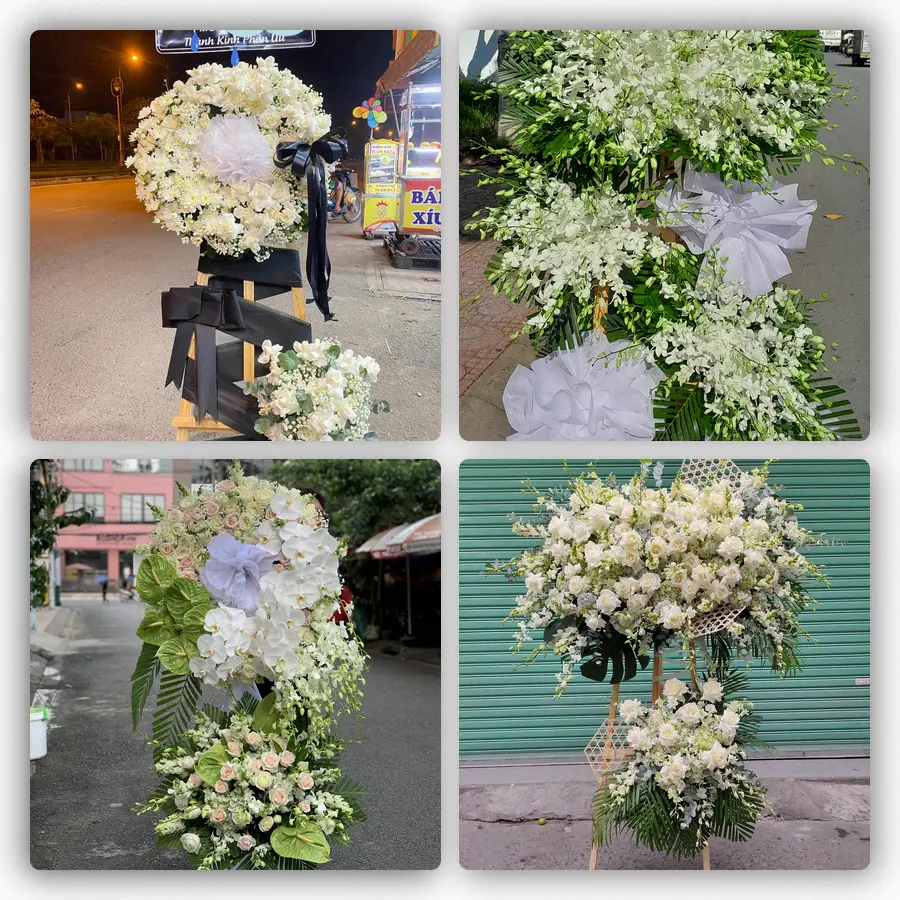 Mẫu hoa đám tang tham khảo ở Phường Cam Linh, Tỉnh Khánh Hòa