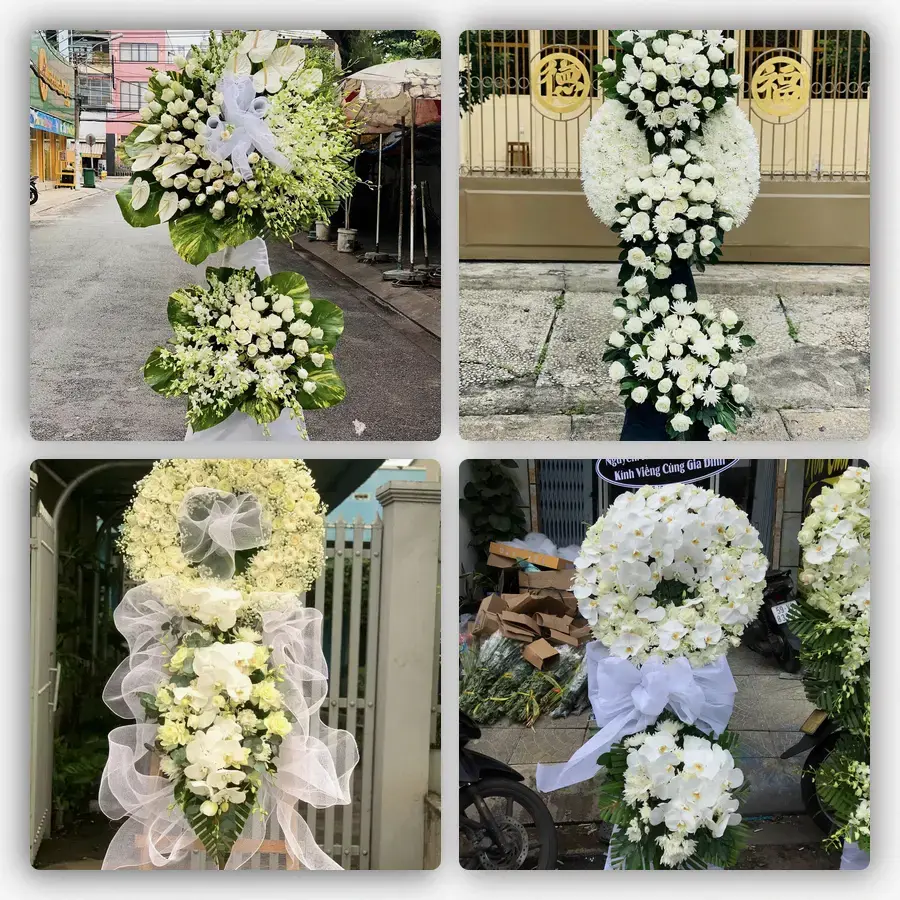 Mẫu hoa đám tang tham khảo ở Phường Chợ Lớn, Thành phố Hồ Chí Minh