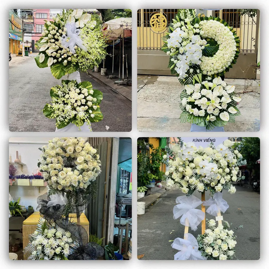 Mẫu hoa đám tang tham khảo ở Phường Cửa Ông, Tỉnh Quảng Ninh