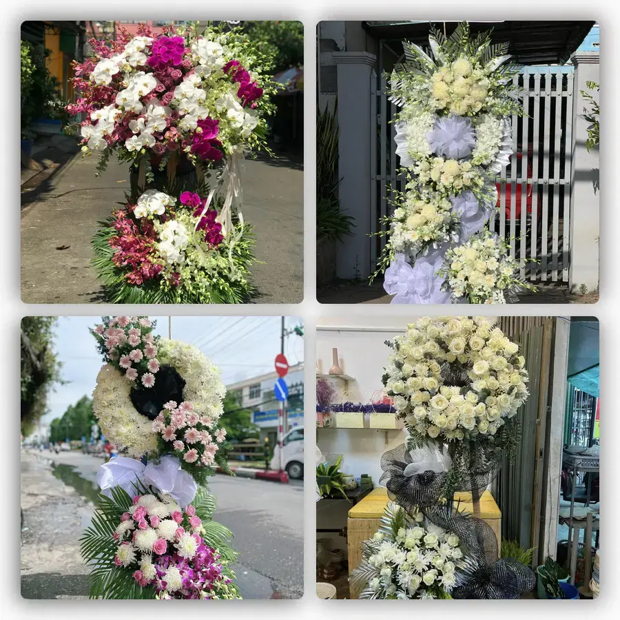 Mẫu hoa đám tang tham khảo ở Phường Đạo Thạnh, Tỉnh Đồng Tháp